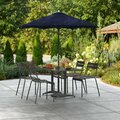 Lancaster Table & Seating 6' Navy Blue Push Lift Aluminum Umbrella 164UMBAL06RY